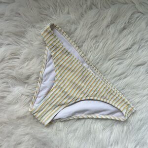 Xhilaration Yellow & White Striped Women’s Bikini Bottom